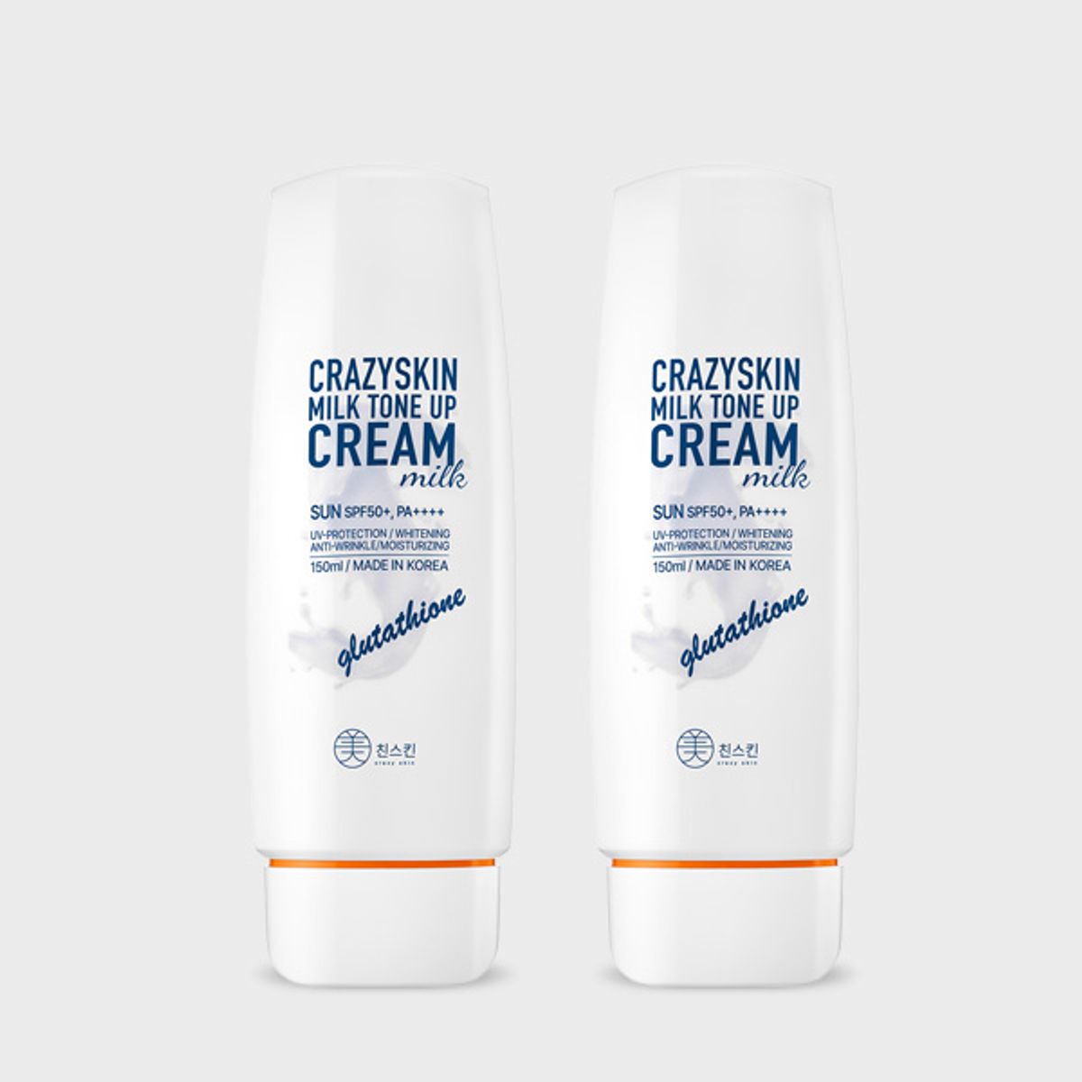 미친스킨(CRAZYSKIN) 우유톤업크림썬 150ml 2개