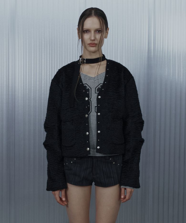 SHORT CHOKER JACKET / BLACK