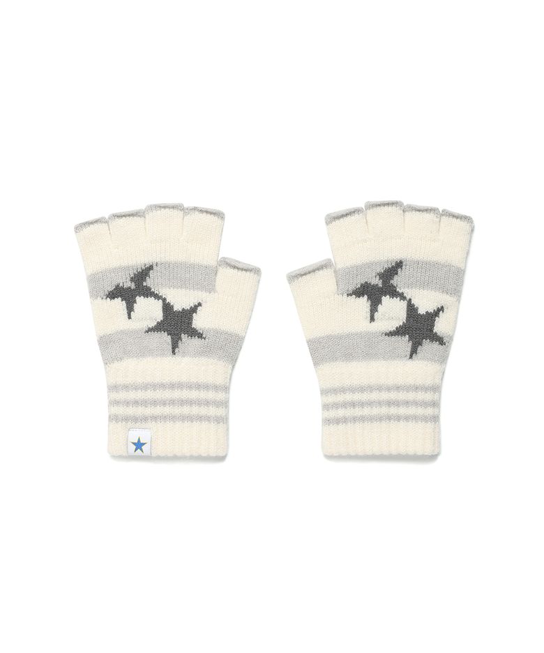 [매미 pick] TWIN STAR FINGERLESS GLOVES IVORY(CV2FFUAB60A)