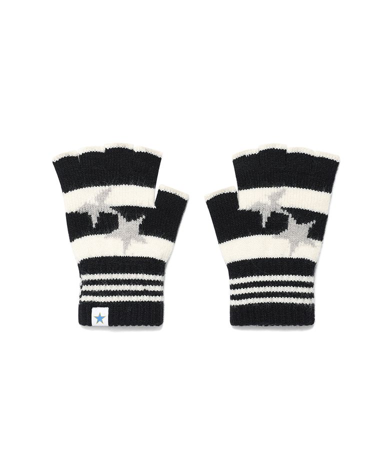 [매미 pick] TWIN STAR FINGERLESS GLOVES BLACK(CV2FFUAB60A)