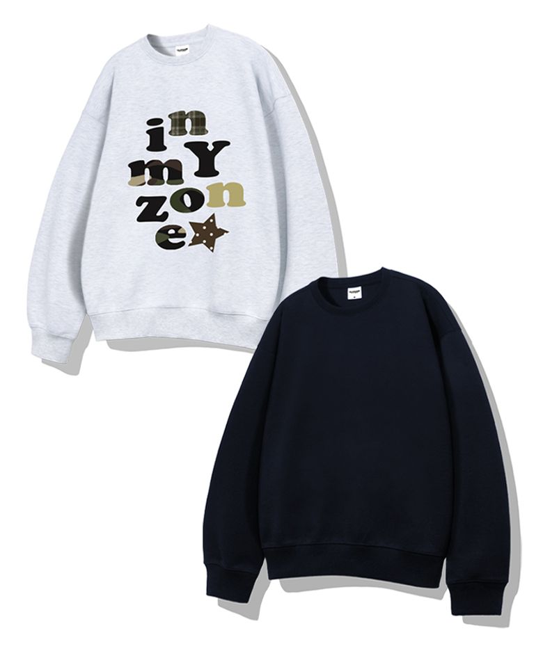 [2PACK] 카모레터링 무지 오버핏 맨투맨 8 Color [ULZM_9801]