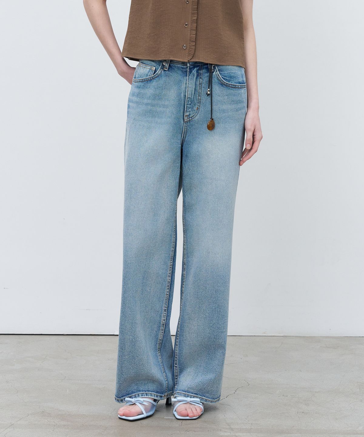 노운베러(KNOWNBETTER) Modern straight fit denim pants [KNFW01PT01]_Blue