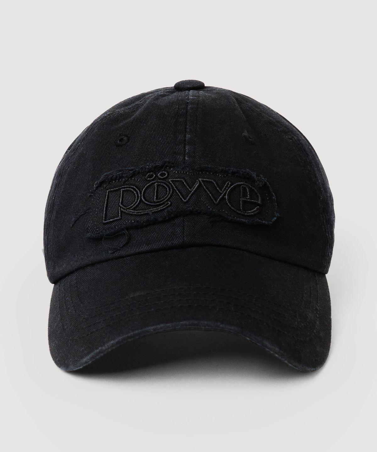 뢰브(ROVVE) Vintage Logo Cap (Black)