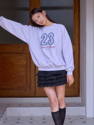 Number Sweatshirt heather gray