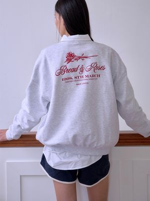 Bread and roses Sweatshirt heather gray