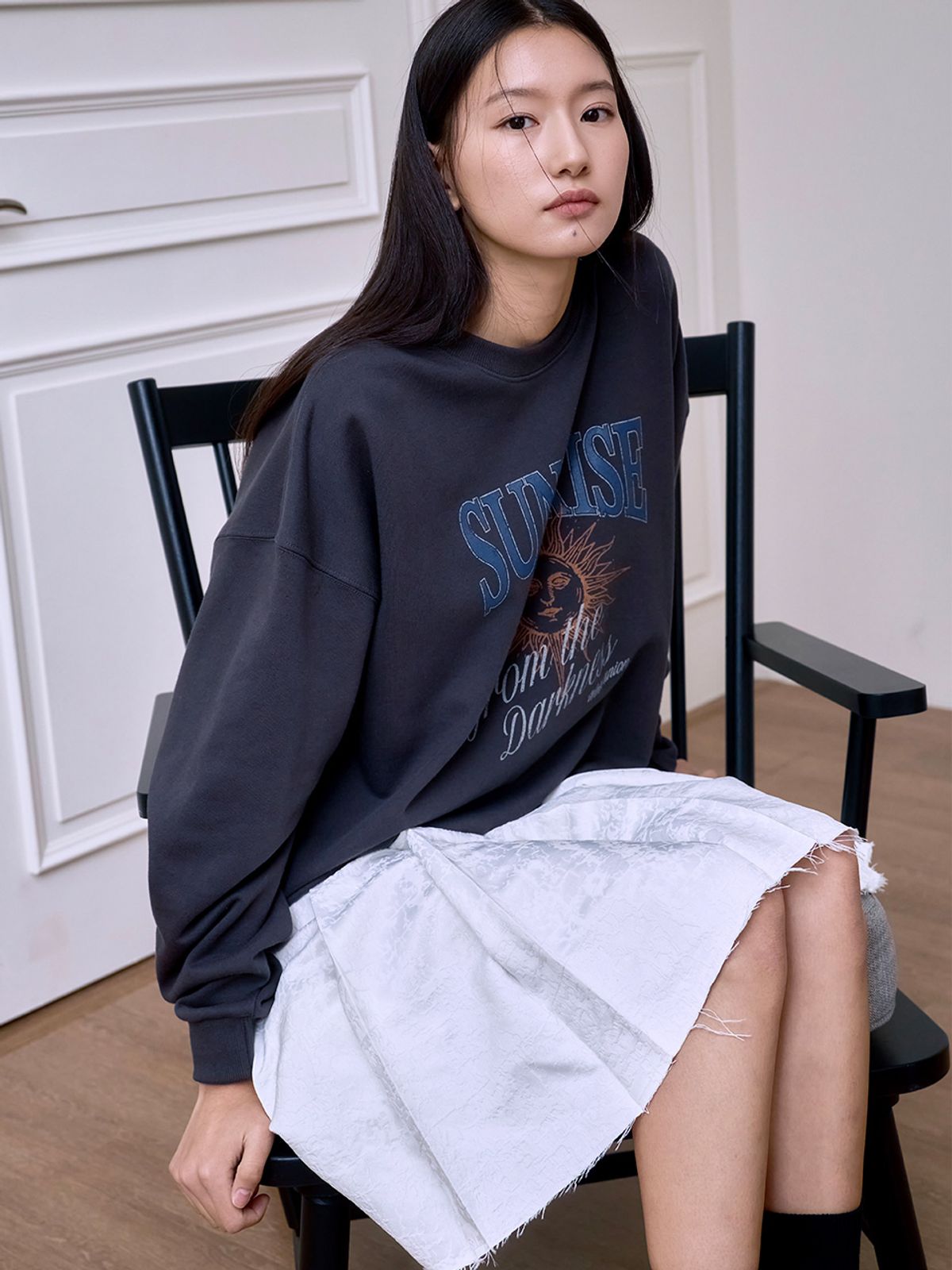 웨이브유니온(WAVE UNION) Sunrise Sweatshirt charcoal