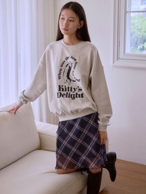 Kittys delight Sweatshirt heather oatmeal