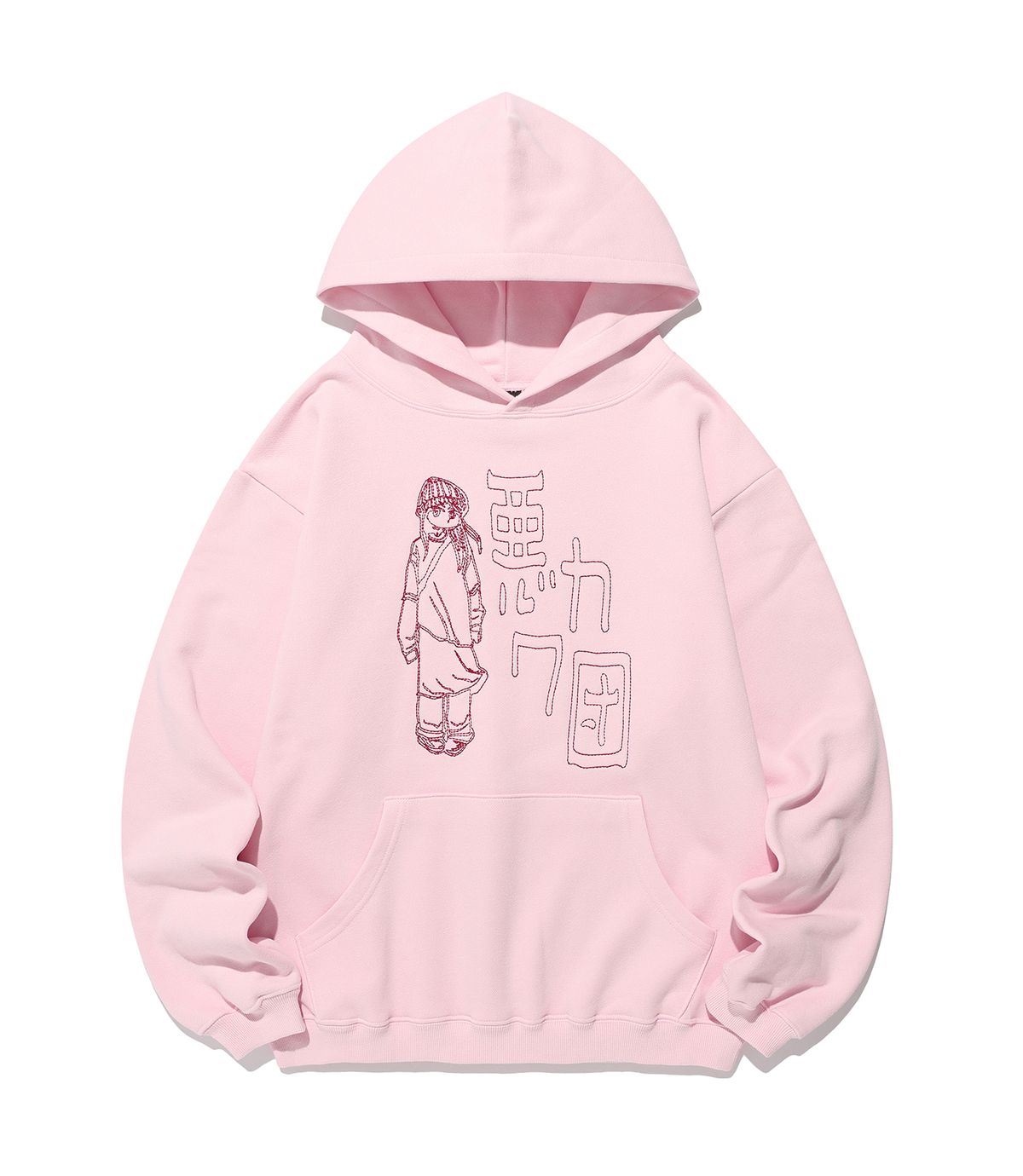 나이스고스트클럽(NICEGHOSTCLUB) WARUKAWADAN HOODIE_PINK(NG2FFUM403A)