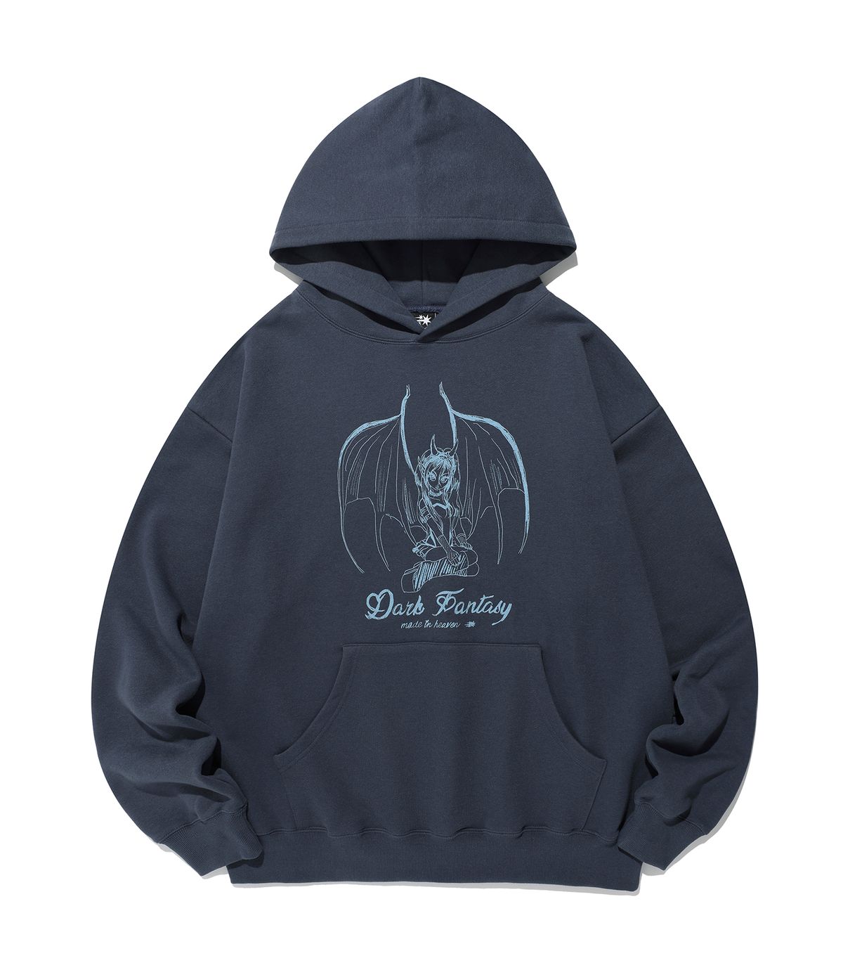 나이스고스트클럽(NICEGHOSTCLUB) DARK ANGELS HOODIE_NAVY(NG2FFUM406A)