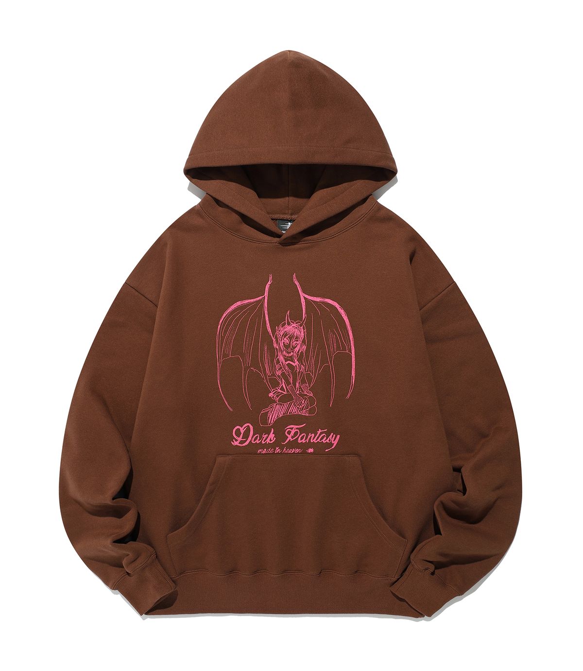 나이스고스트클럽(NICEGHOSTCLUB) DARK ANGELS HOODIE_BROWN(NG2FFUM406A)