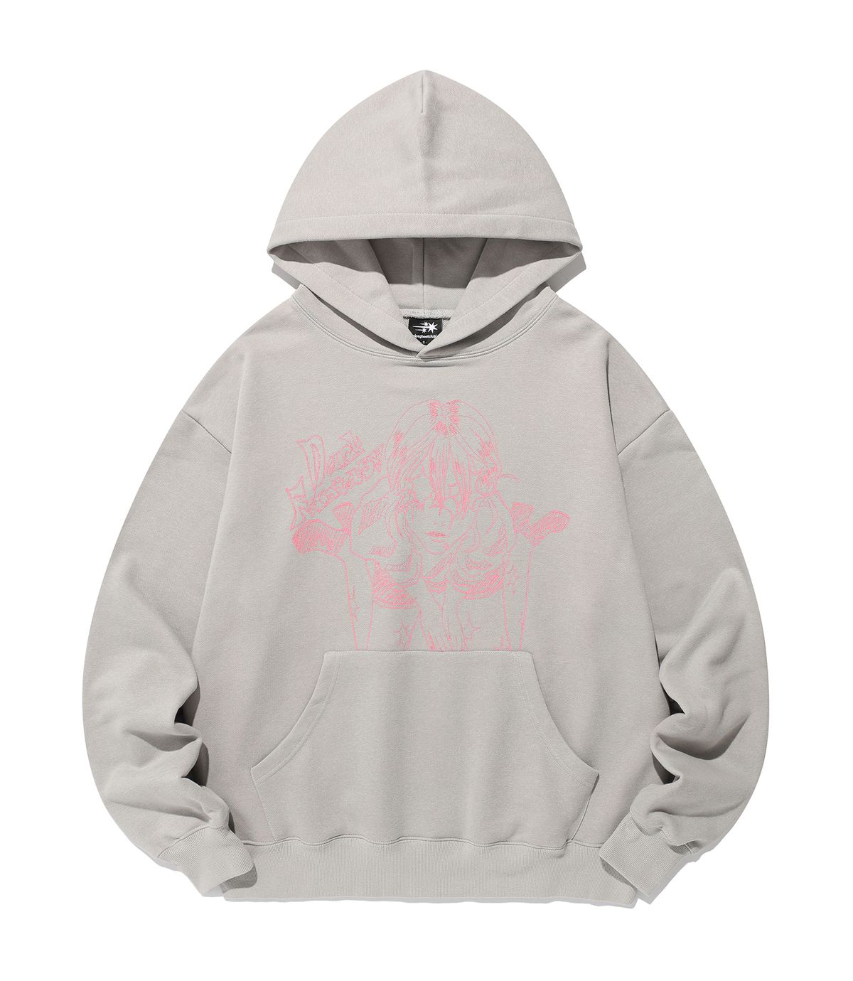 나이스고스트클럽(NICEGHOSTCLUB) DARK FANTASY GIRL HOODIE_GREY(NG2FFUM407A)