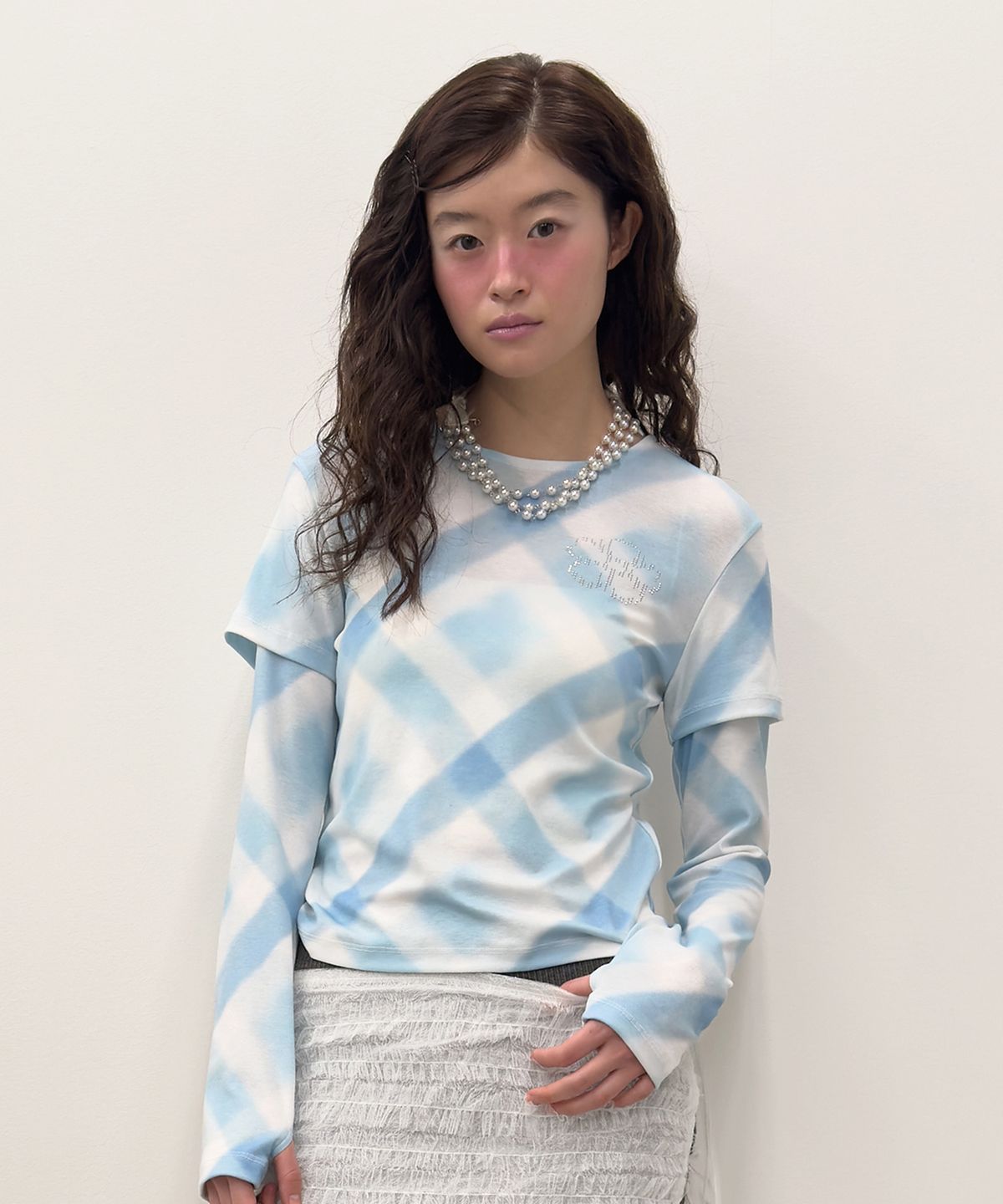 타입서비스(TYPESERVICE) Hotfix Layered Top [Sky Blue]