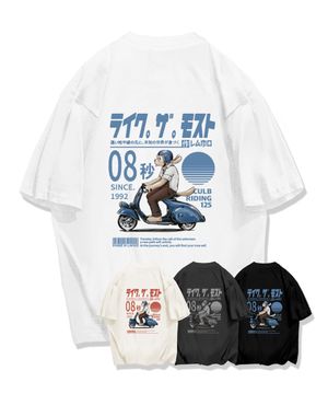 라이딩 바이크 ver.2 오버핏 티셔츠_4colors