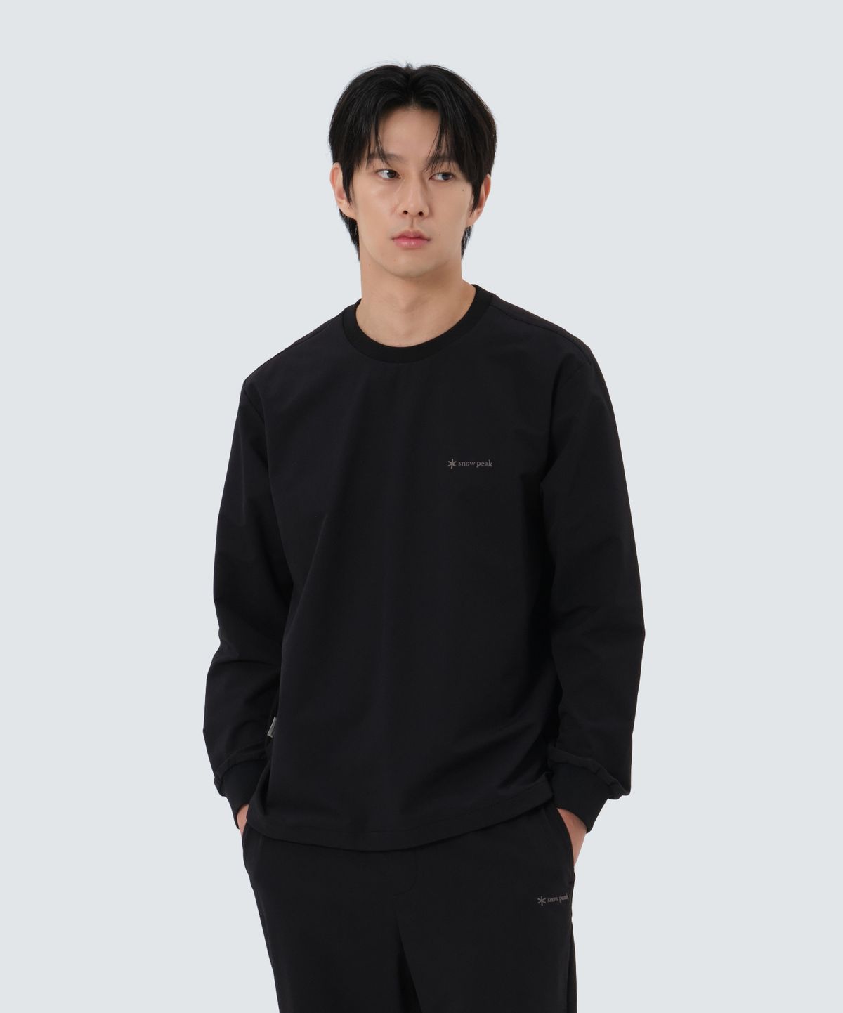 스노우피크 어패럴(SNOWPEAK APPAREL) 라고 맨투맨 (S25FMTHT32) Black