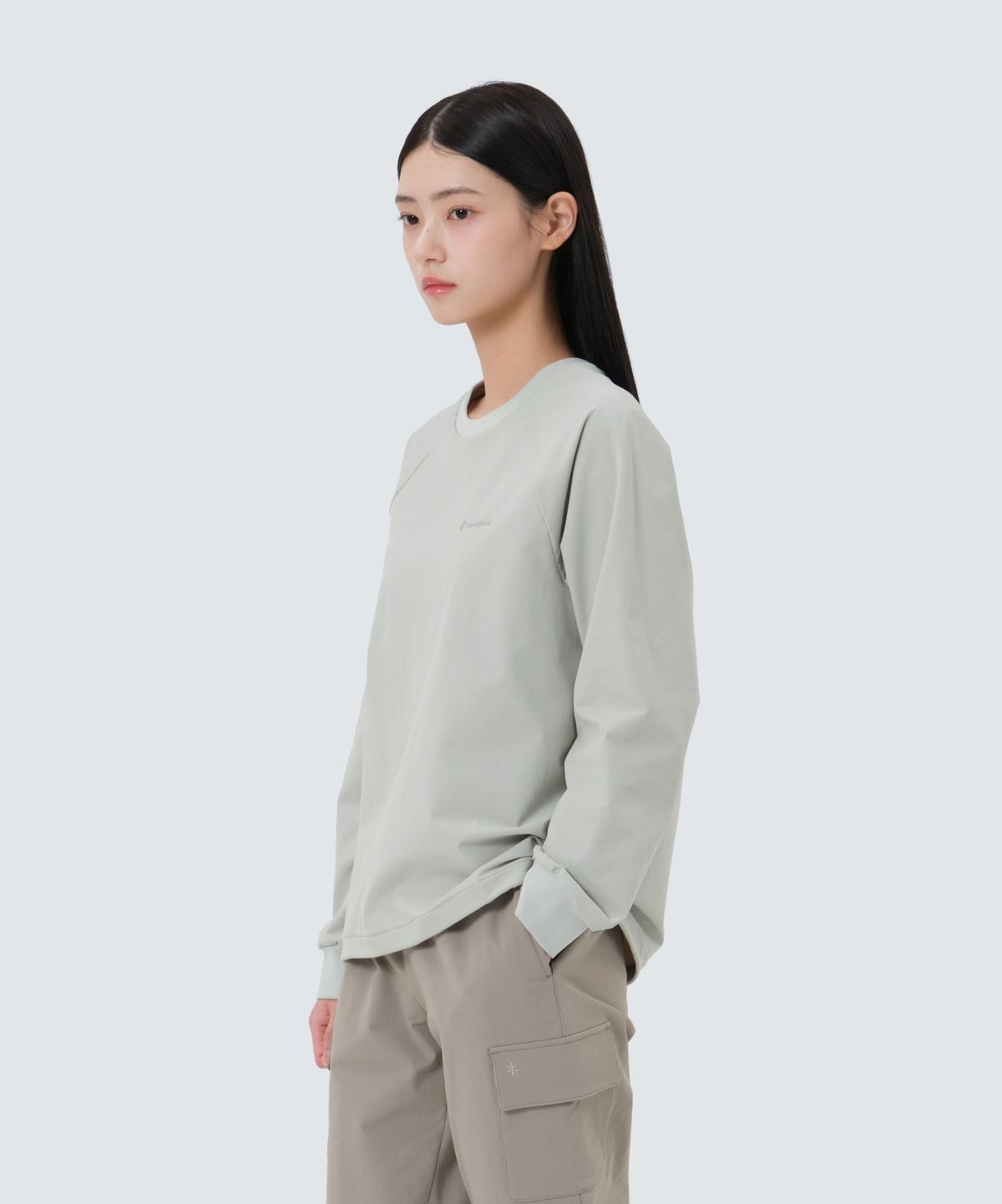 스노우피크 어패럴(SNOWPEAK APPAREL) 라고 여성 맨투맨 (S25FWTHT33) Mint Khaki