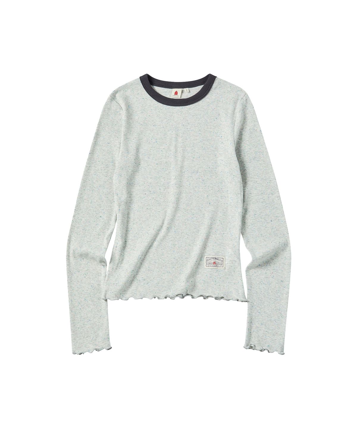 꼬모니노즈(COMONINOZ) W LAYERED T-SHIRT [LIGHT GRAY]