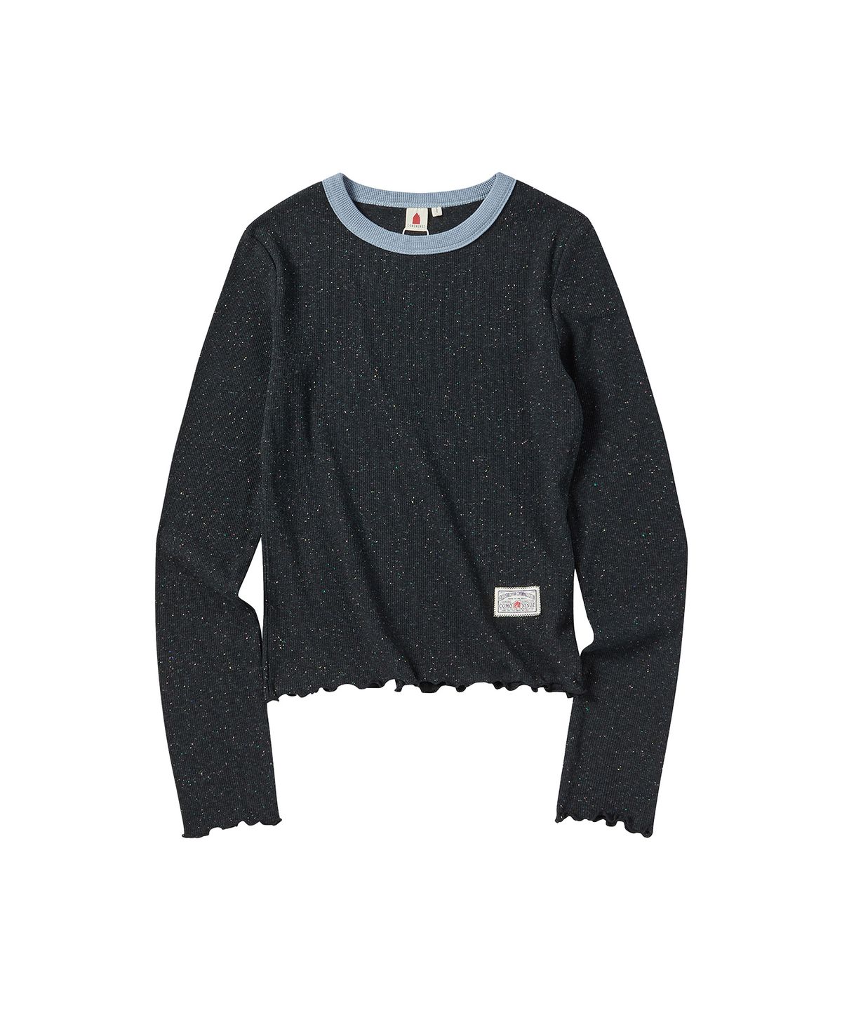 꼬모니노즈(COMONINOZ) W LAYERED T-SHIRT [CHARCOAL]