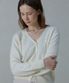 Noelle Wholegarment Cashmere Wool Cardigan_WHITE