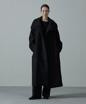 Le Mur Belted Over Trench Coat_BLACK
