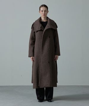 Le Mur Belted Over Trench Coat_BROWN