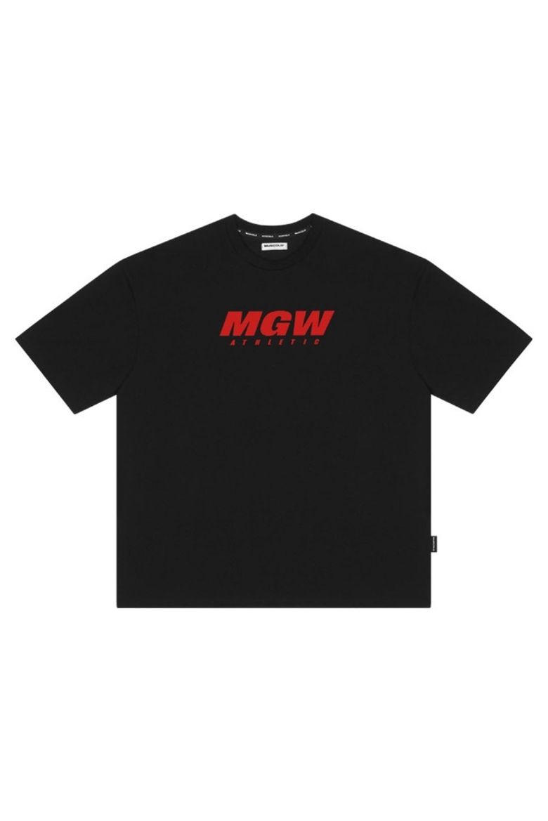 [MGW] CP 세미오버핏 반팔 티셔츠 블랙 레드