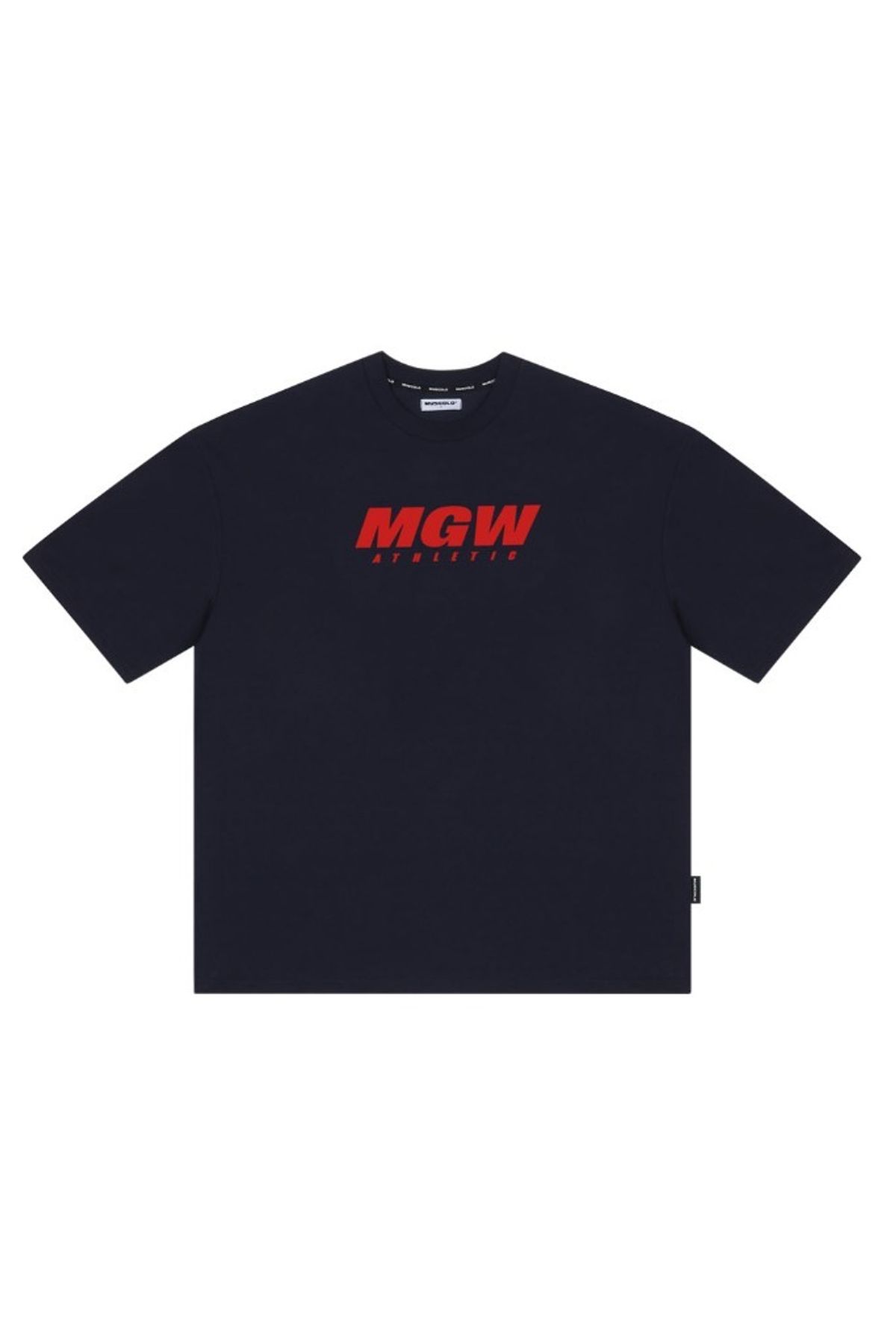 머스콜로(MUSCOLO) [MGW] CP 세미오버핏 반팔 티셔츠 네이비 레드