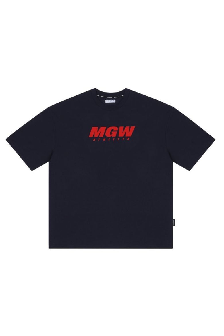 [MGW] CP 세미오버핏 반팔 티셔츠 네이비 레드