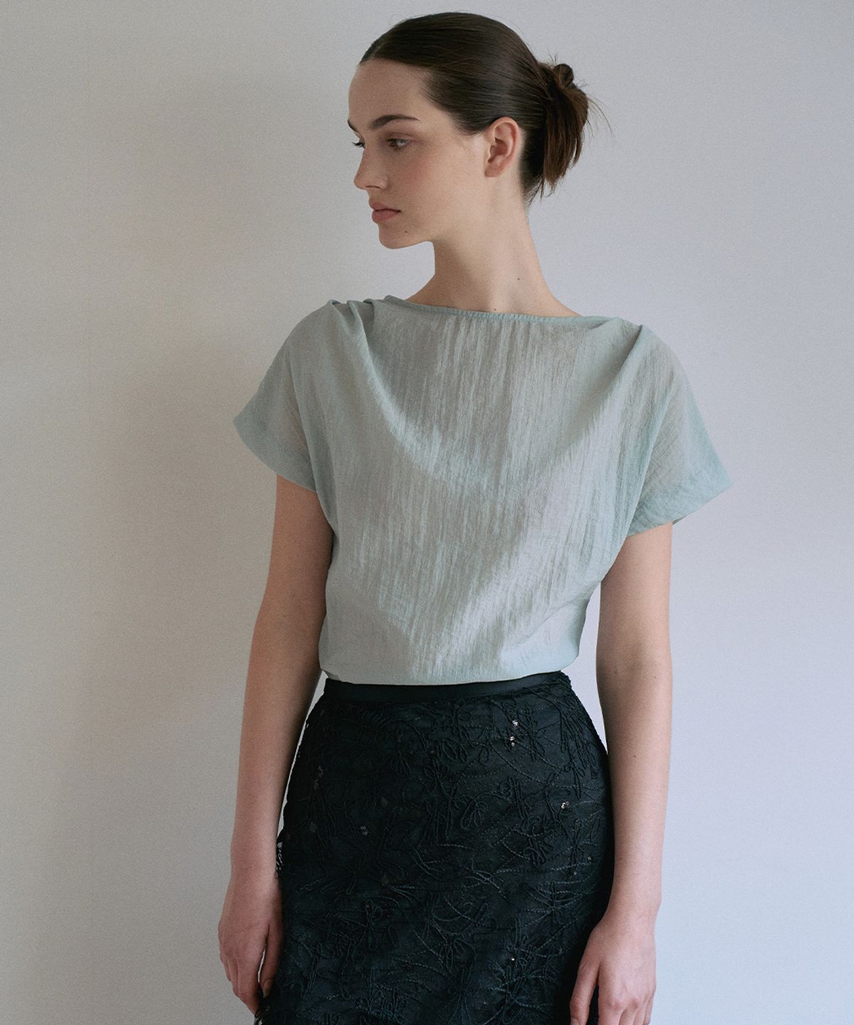 안젤로비안코(ANGELO BIANCO) Muse Drape Top_3color