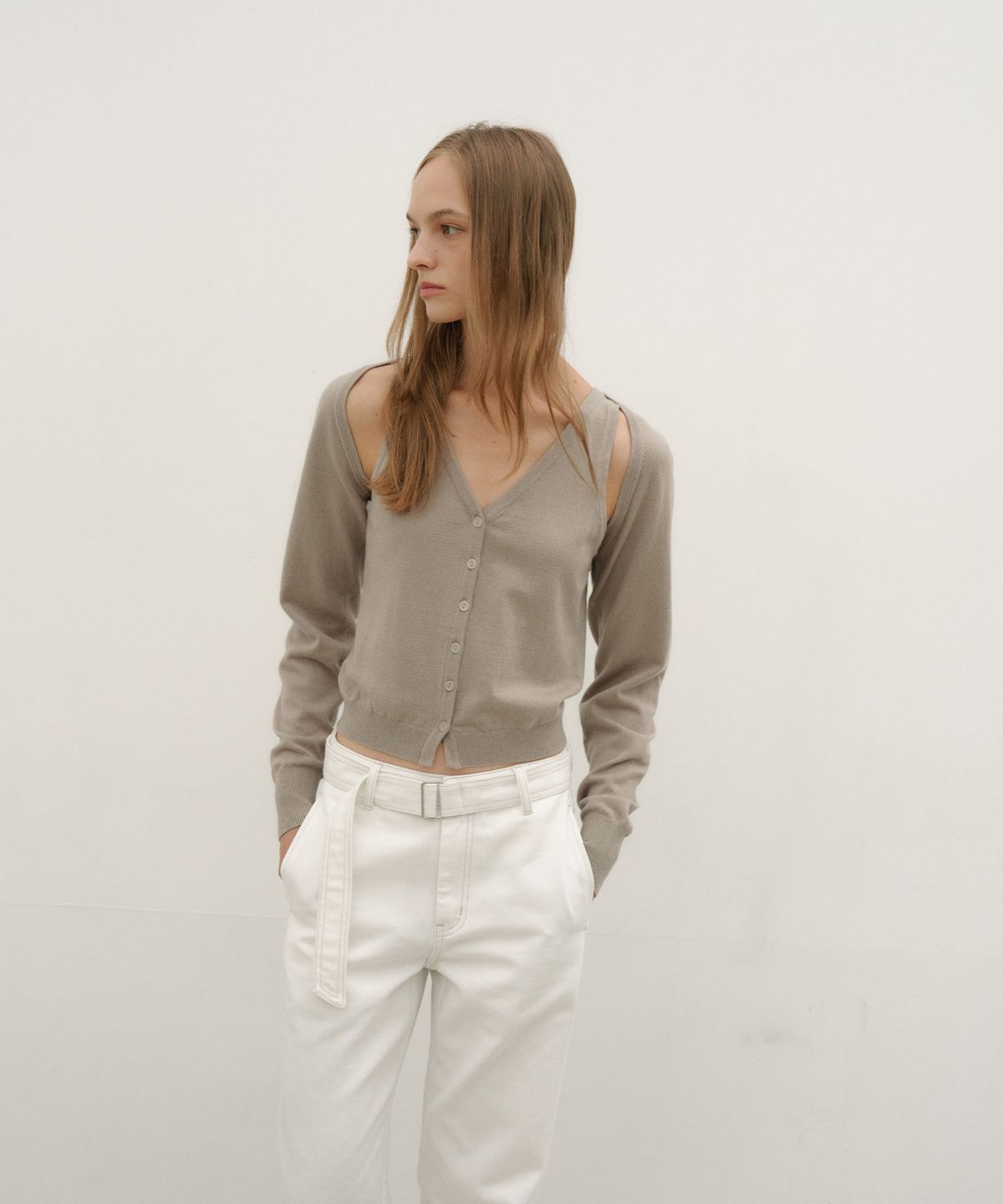 로우타이드(LOW TIDE) BOLERO KNIT SET-UP [BEIGE]