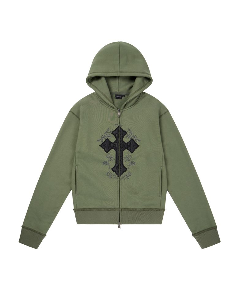 AKM CROS2 Zip-Up Hoodie (Khaki)