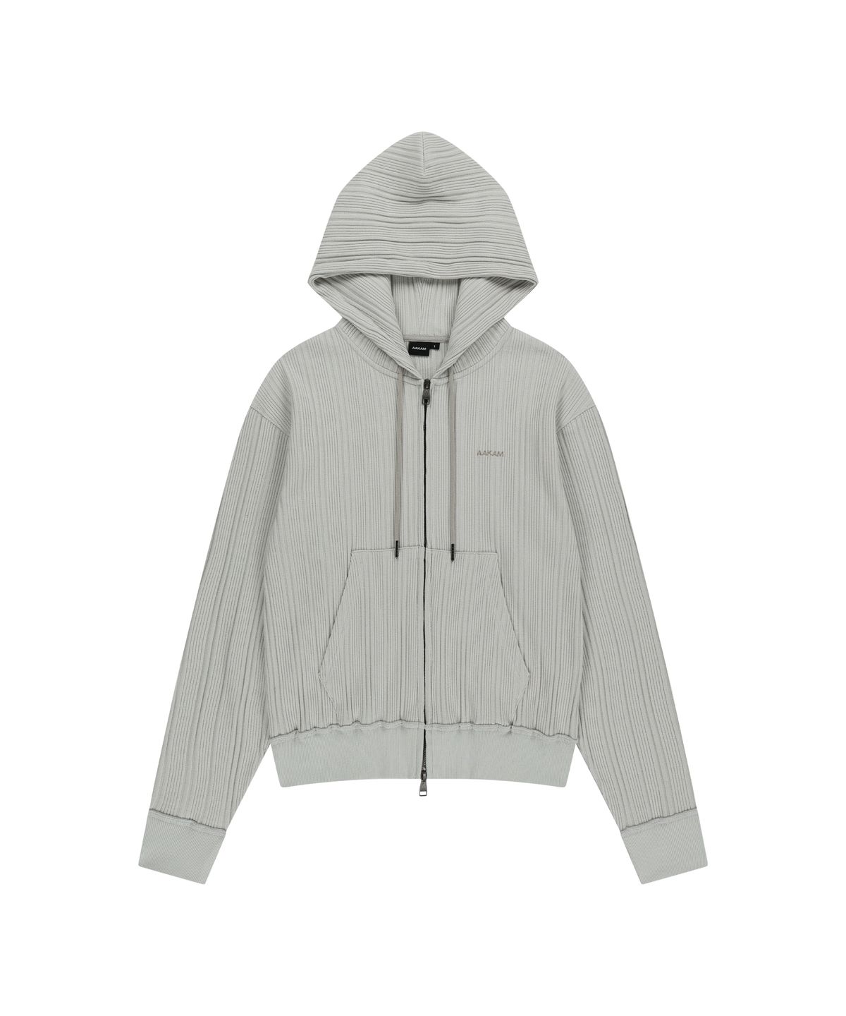아캄(AAKAM) Knitted Zip-Up Hoodie (Ivory)