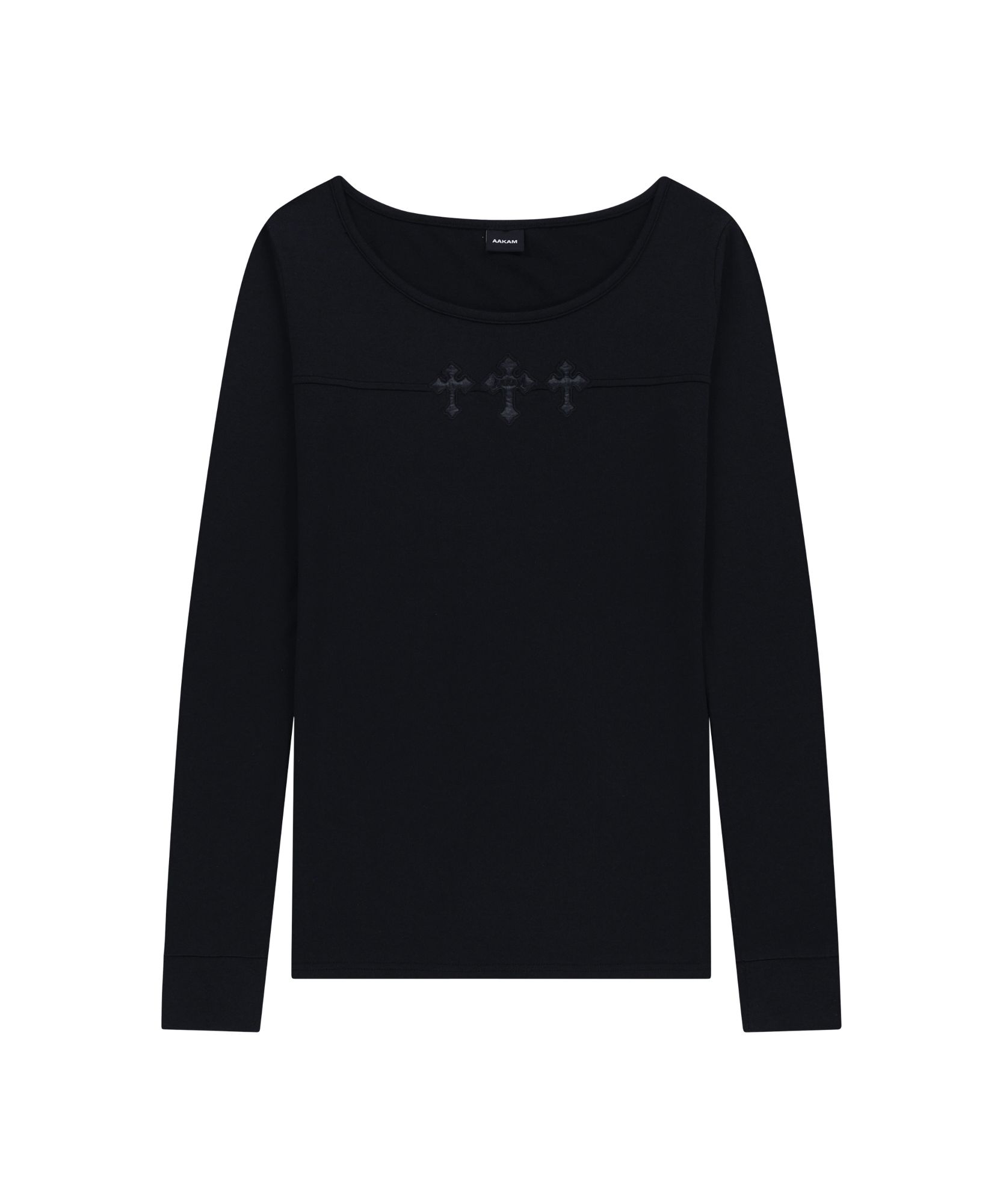 MUSINSA公式 | AAKAM Triple AKM CROS2 Long Sleeve (Black)