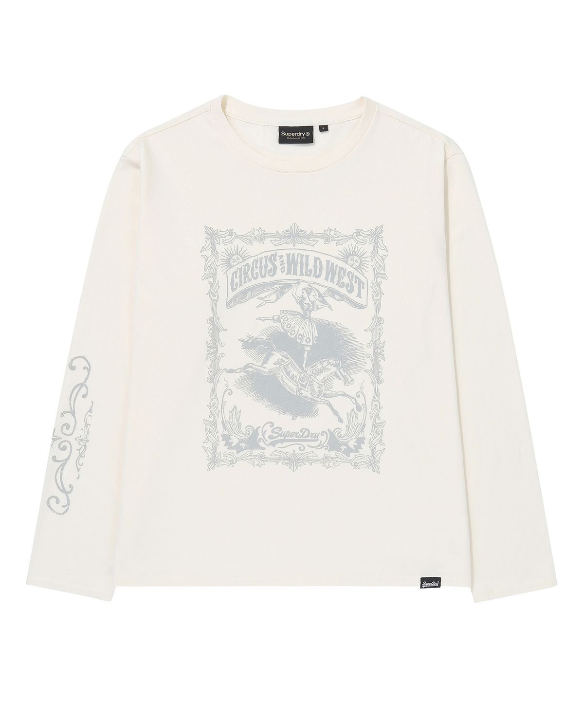 슈퍼드라이(SUPERDRY) W 빈티지 그래픽 롱슬리브 아이보리