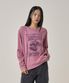 W 빈티지 그래픽 롱슬리브 다크핑크