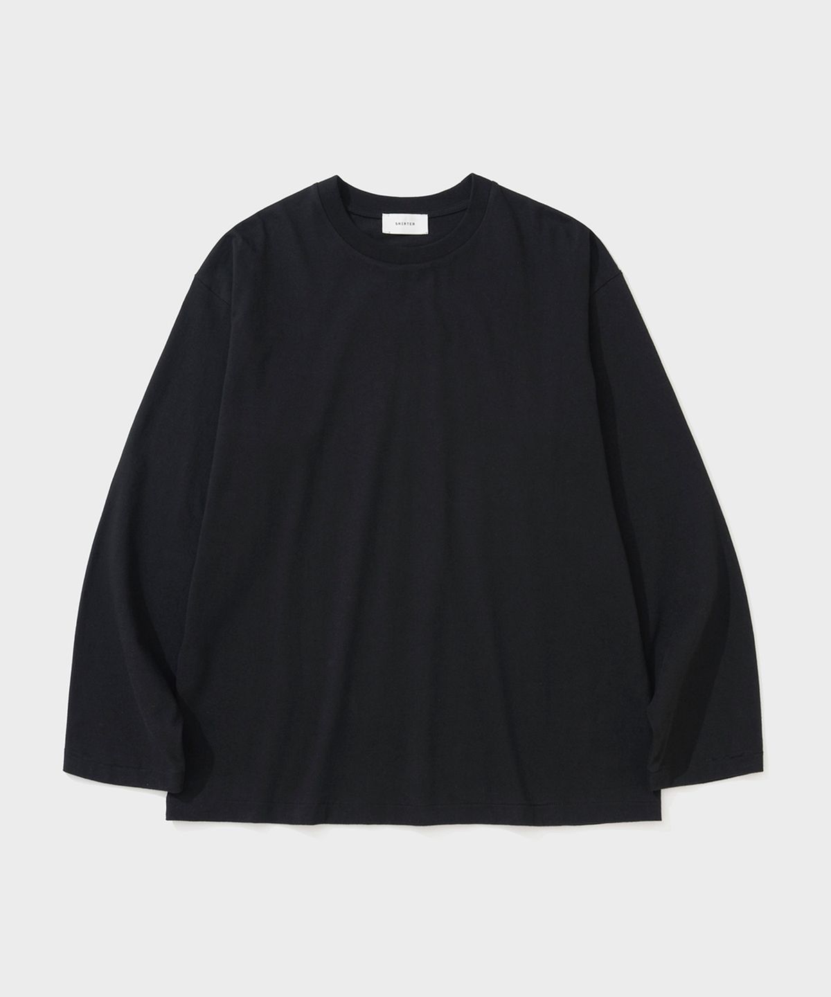 셔터(SHIRTER) FINE COTTON OVERSIZE FIT LS T-SHIRT (BLACK)