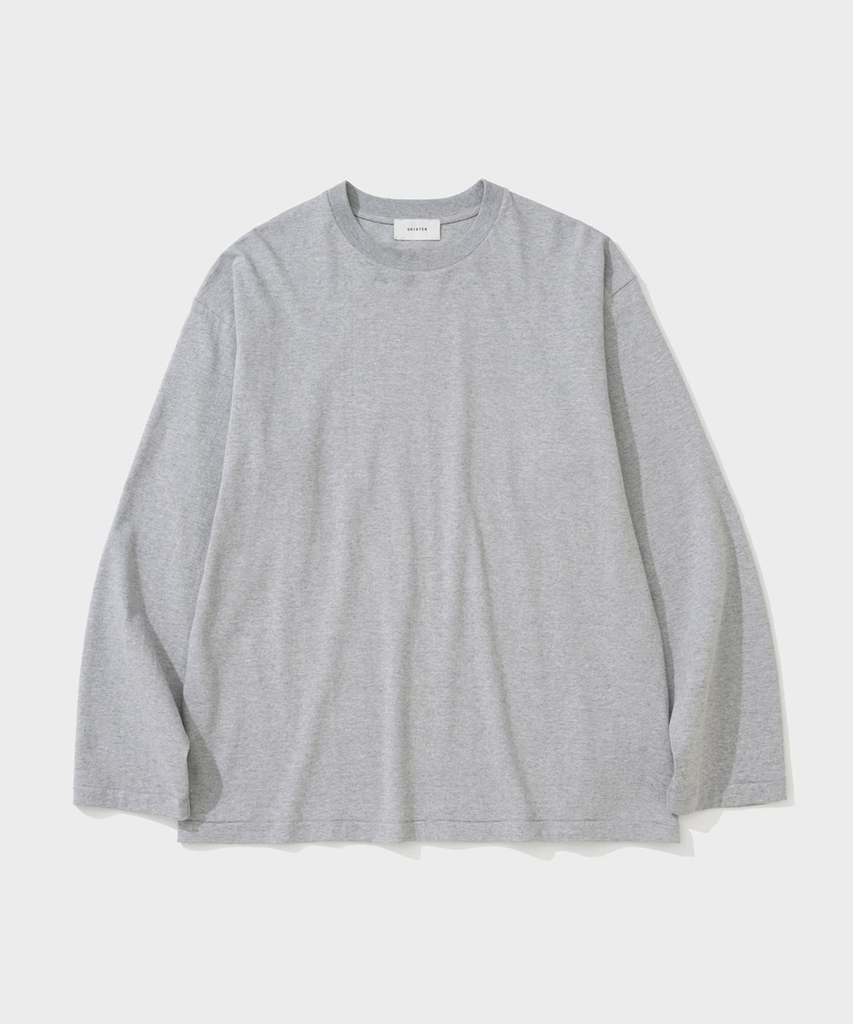 셔터(SHIRTER) FINE COTTON OVERSIZE FIT LS T-SHIRT (M/GREY)