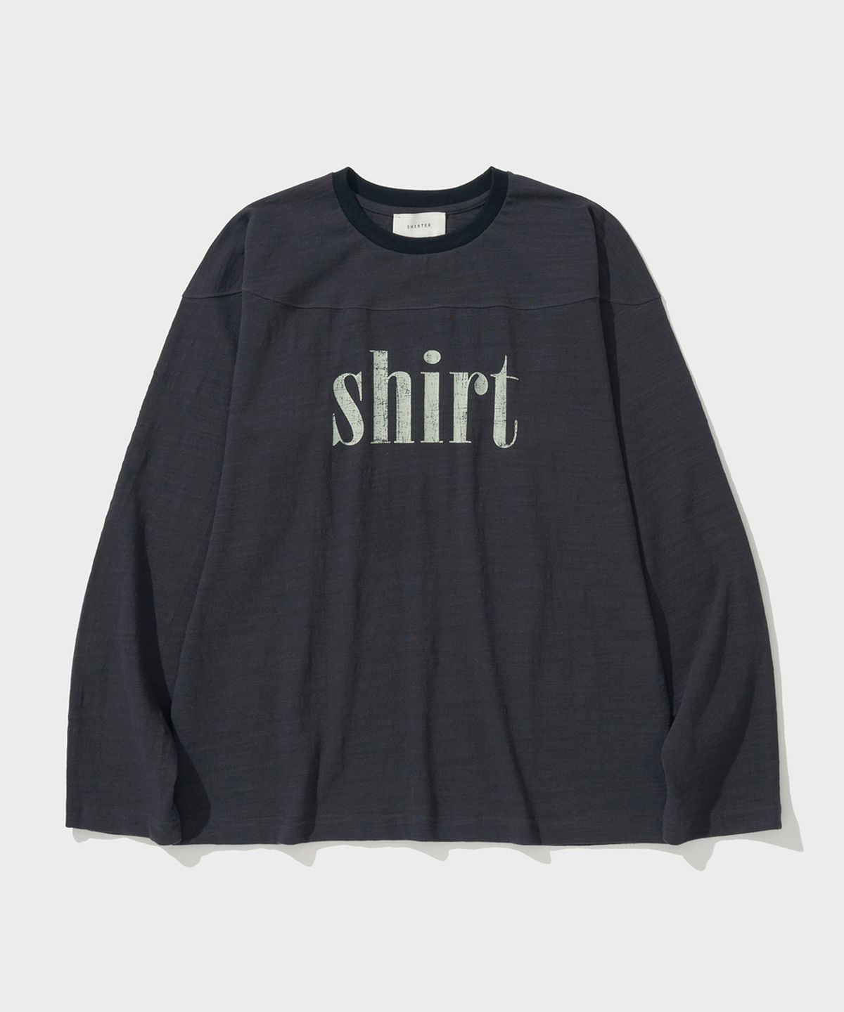 셔터(SHIRTER) FINE SLUB SHIRT T-SHIRT (PURPLE NAVY)