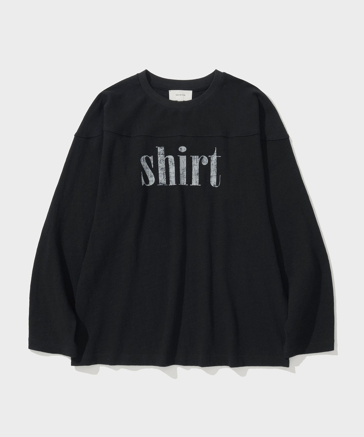 셔터(SHIRTER) FINE SLUB SHIRT T-SHIRT (BLACK)