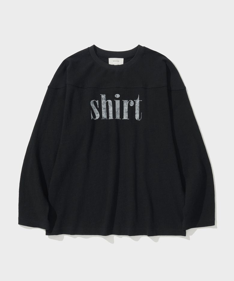 FINE SLUB SHIRT T-SHIRT (BLACK)
