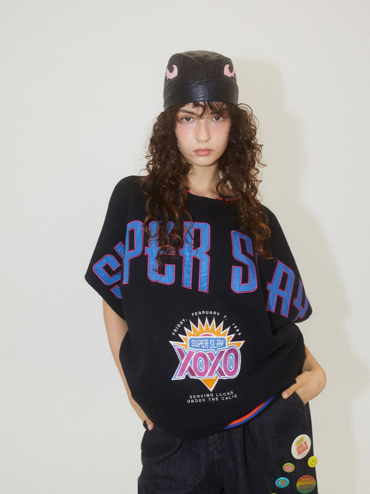 에즈이프 캘리(ASIF CALIE) VINTAGE SUPER SLAY CUT-OFF VEST BLACK