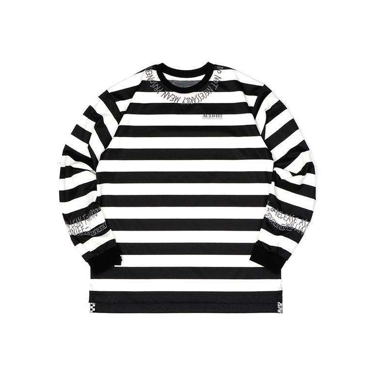 BT03BK 프리즈너 스트라이프 롱 슬리브 Black