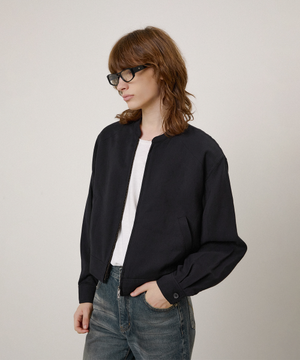 그루브 큐프라 블루종 자켓 블랙