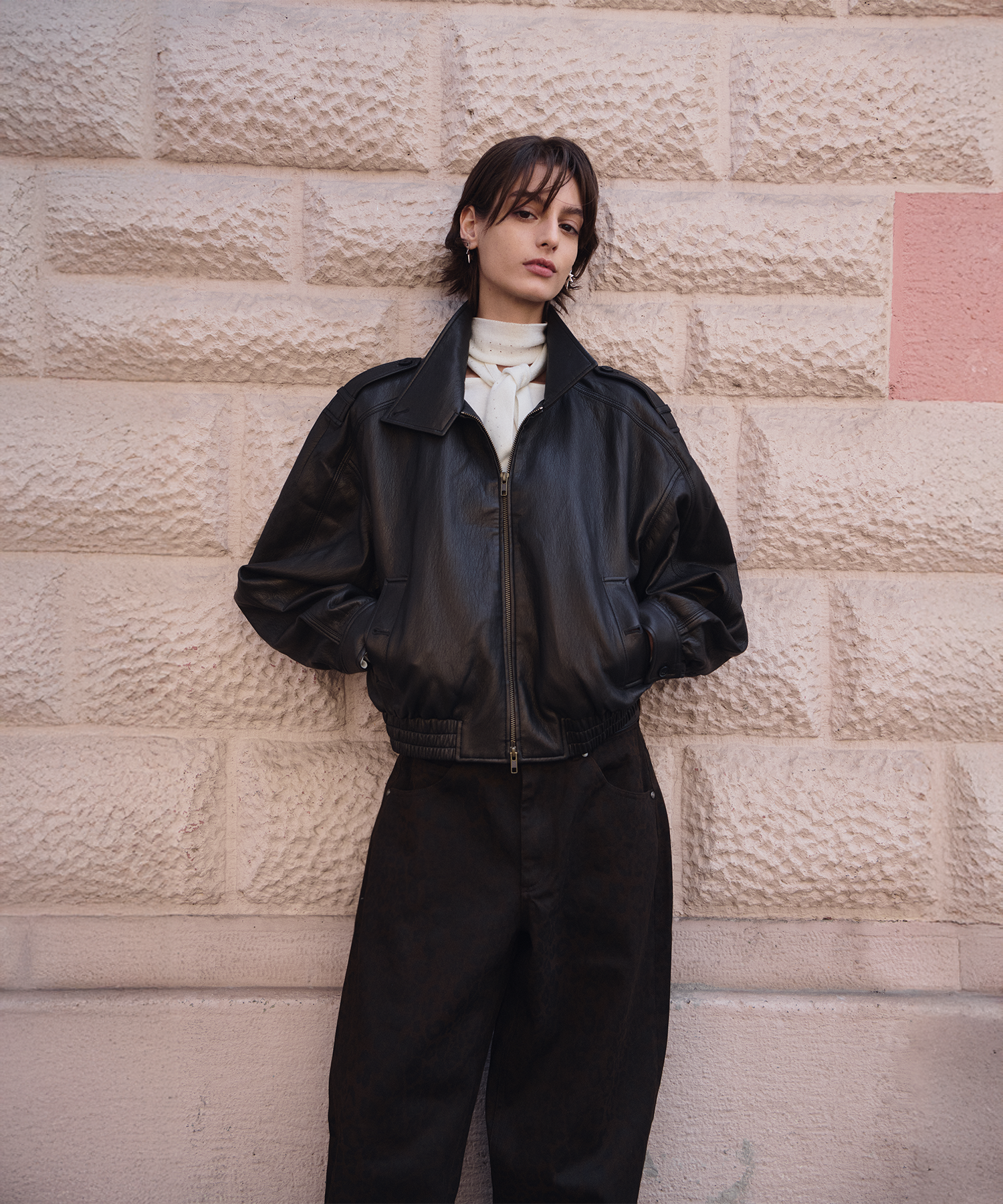 MUSINSA | LMOOD (W) Brass Flight Jacket Antique Brown