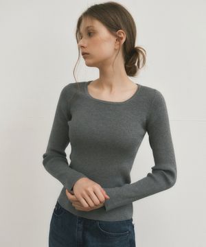 제인 스퀘어넥 워셔블 니트_GRAY(WC25-KN33)