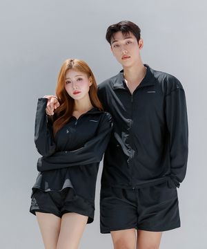 선핏 커플 집업 래쉬가드 상의+하의 세트