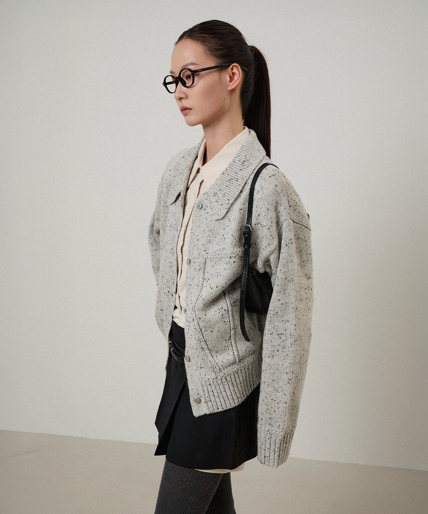 MUSINSA公式 | LMOOD (W) プレタ ネフ ヤーン カーディガンジャケット