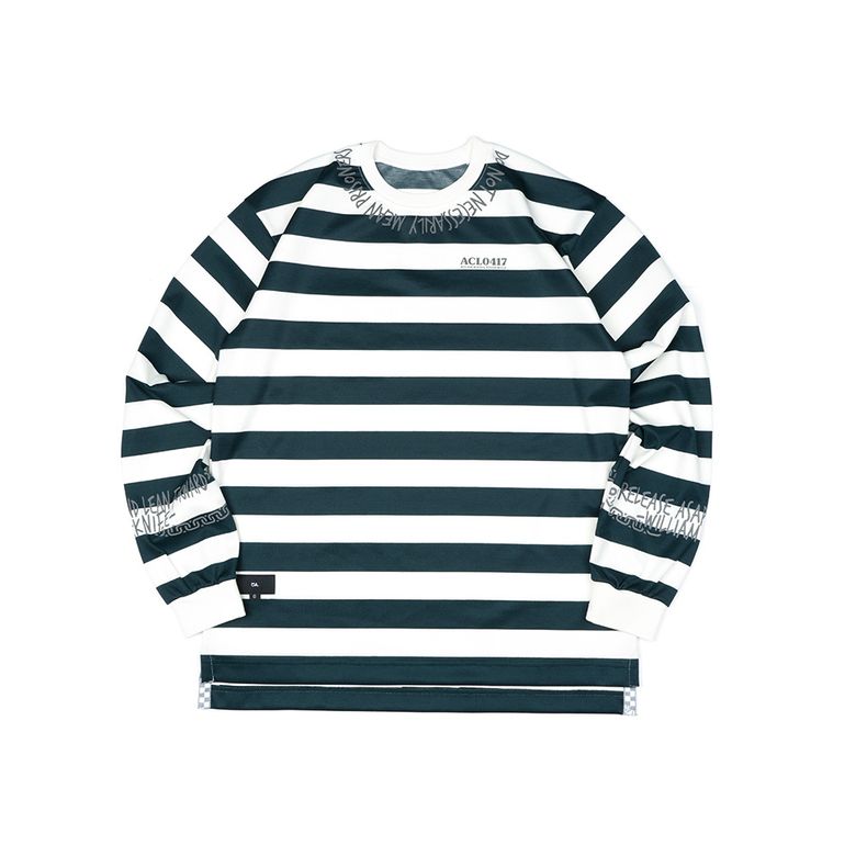 BT03DG 프리즈너 스트라이프 롱 슬리브 Dark green