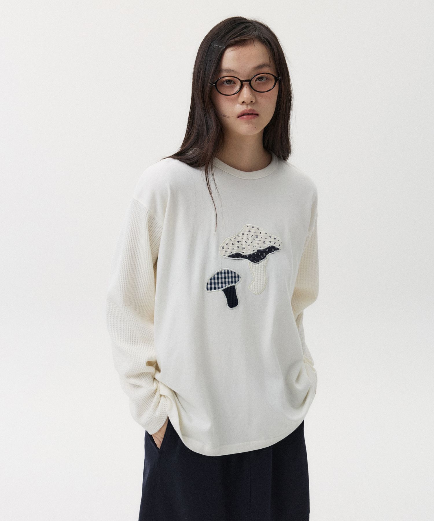 Tシャツ・カットソー *MUSINSA STANDARD* Cool Standard Crew Neck Long Sleeve T-Shi MUSINSA | MUSINSA STANDARD Crew Neck Long Sleeve T-Shirt [White]