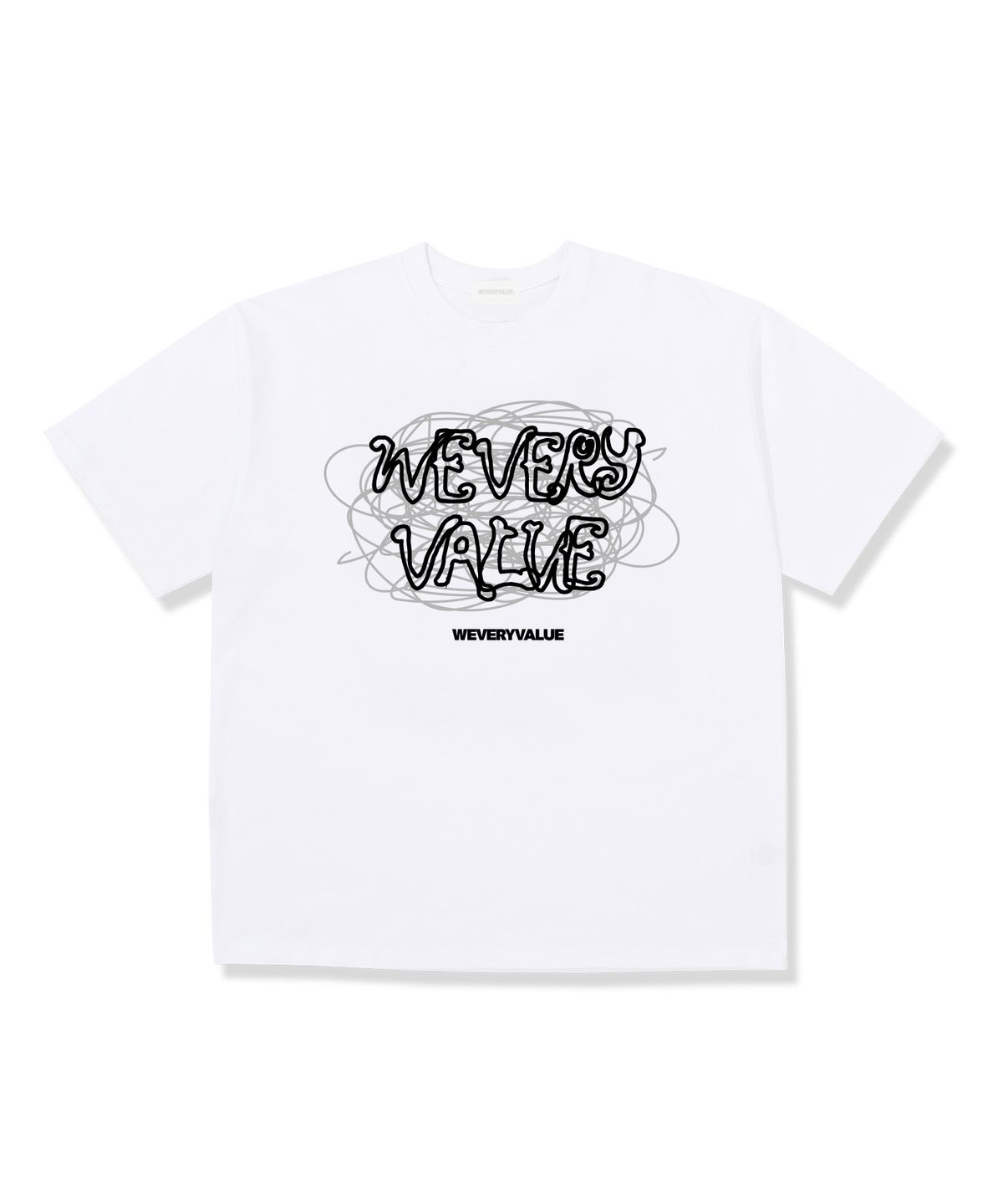 위베리벨류(WEVERYVALUE) 위베리베 오버핏 반팔티셔츠 화이트
