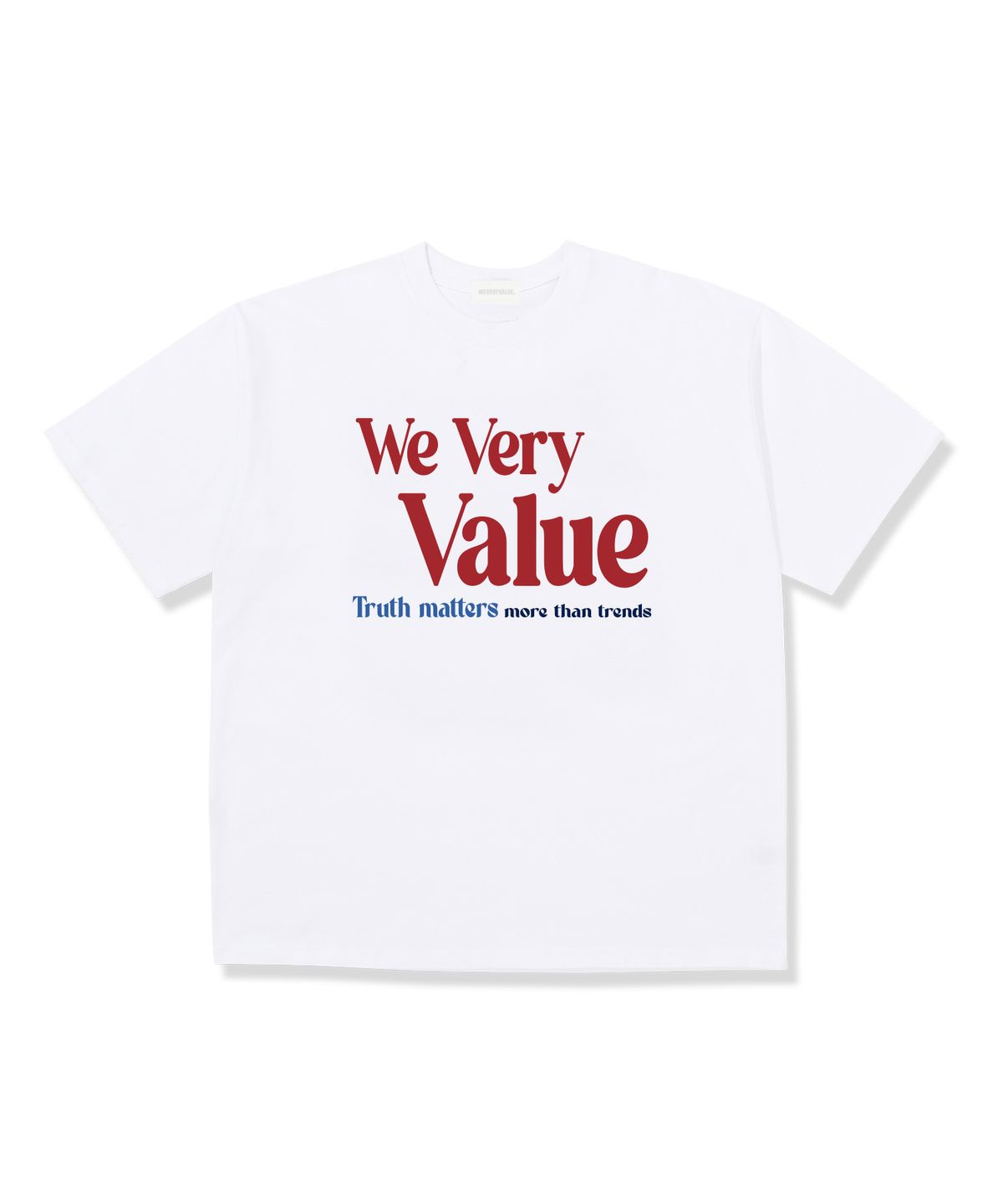 위베리벨류(WEVERYVALUE) 트루벨류 오버핏 반팔티셔츠 화이트